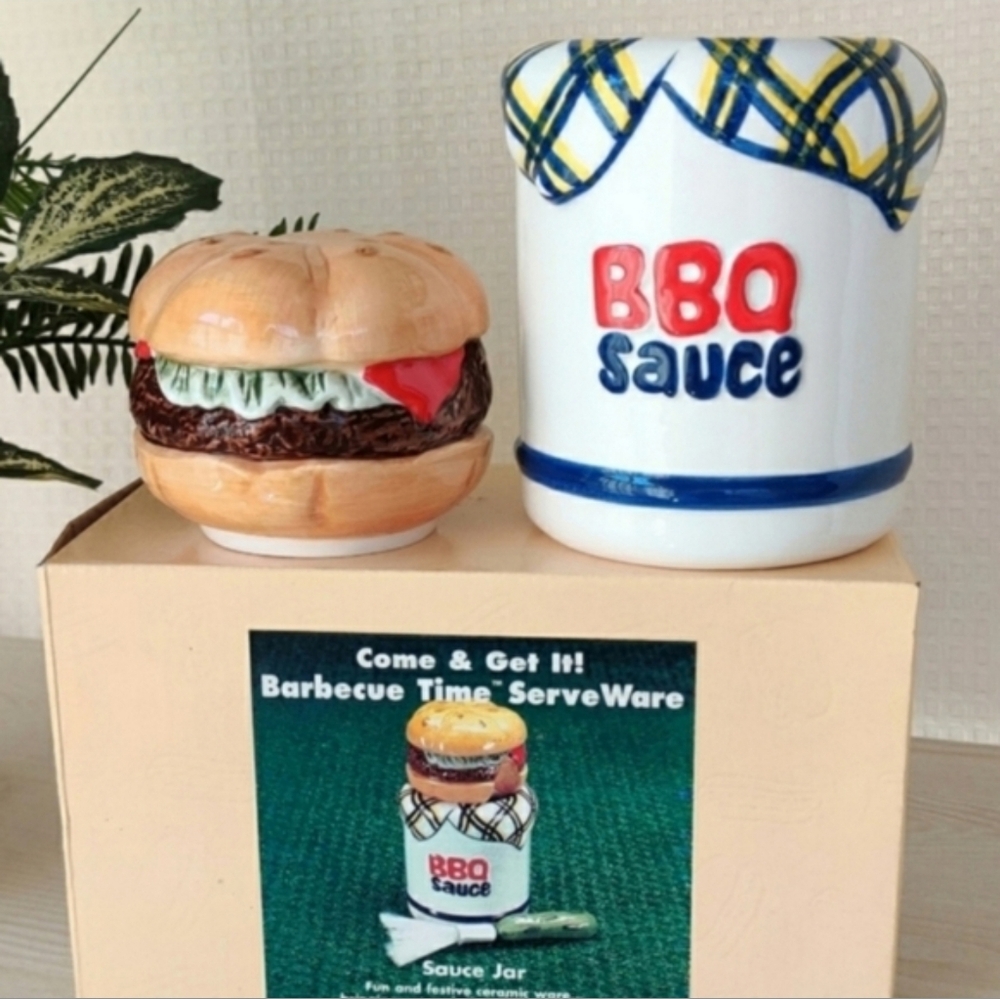 Encore Promotions Barbecue Ceramic Sauce Serveware Jar